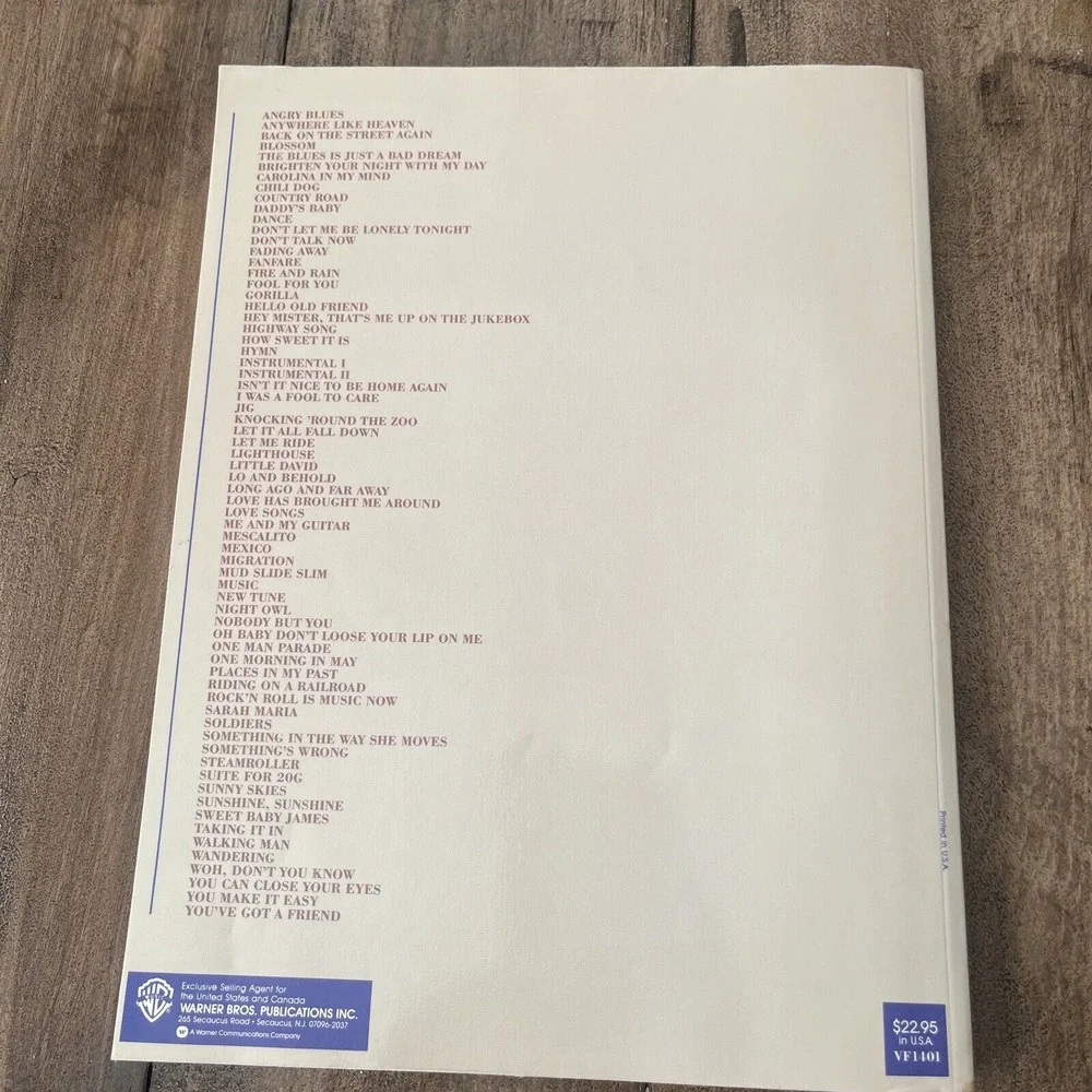 James Taylor Complete Volume‎ One Paperback 1987